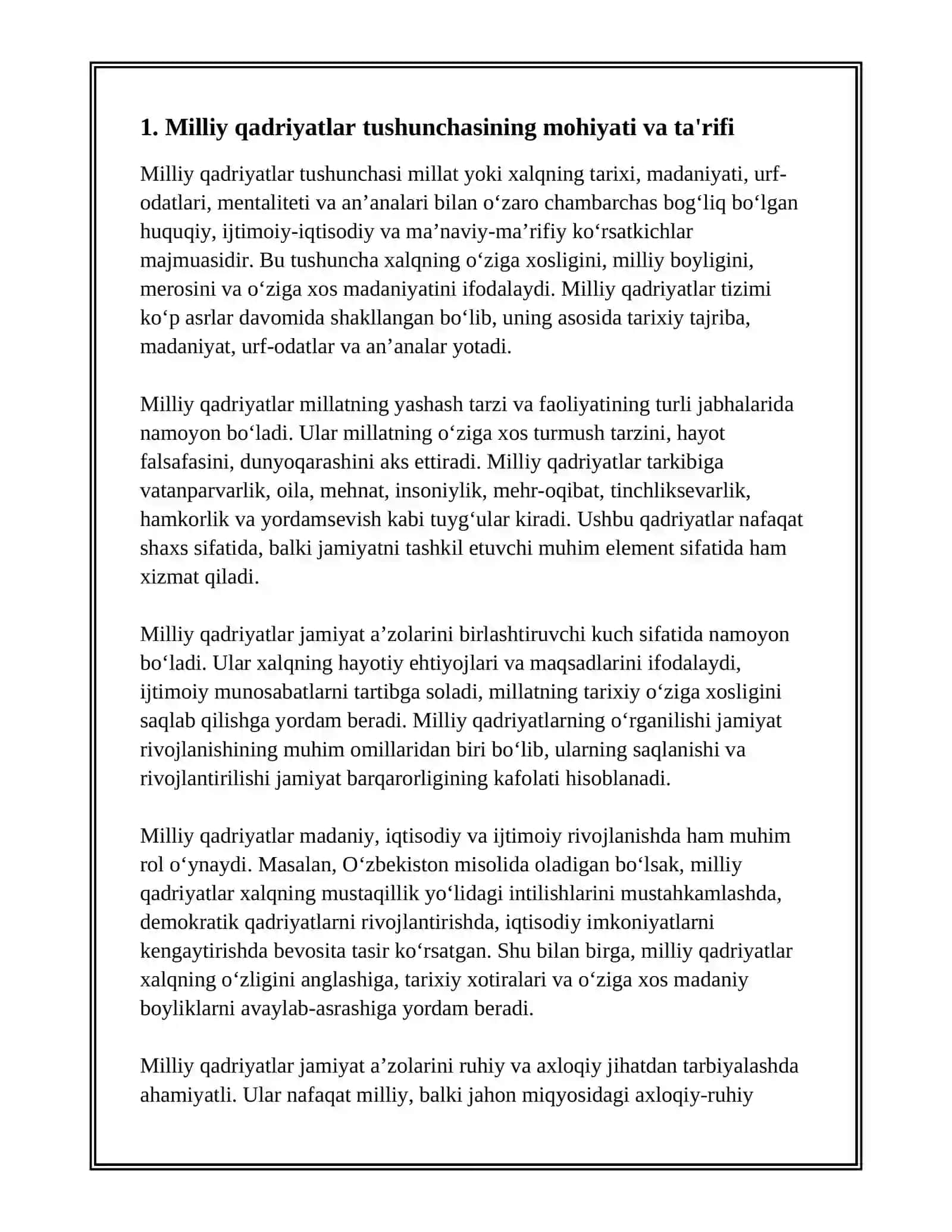 MILLIY QADRYATLAR TUSHUNCHASINI TAHLIL ETISH 3