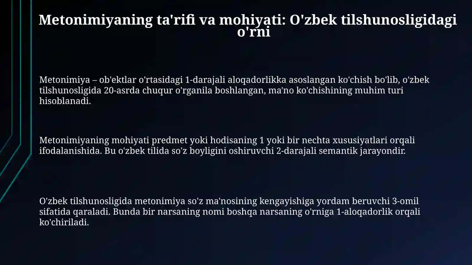 O‘zbek tilshunosligida metonimiya hodisasiga ilmiy munosabat 3
