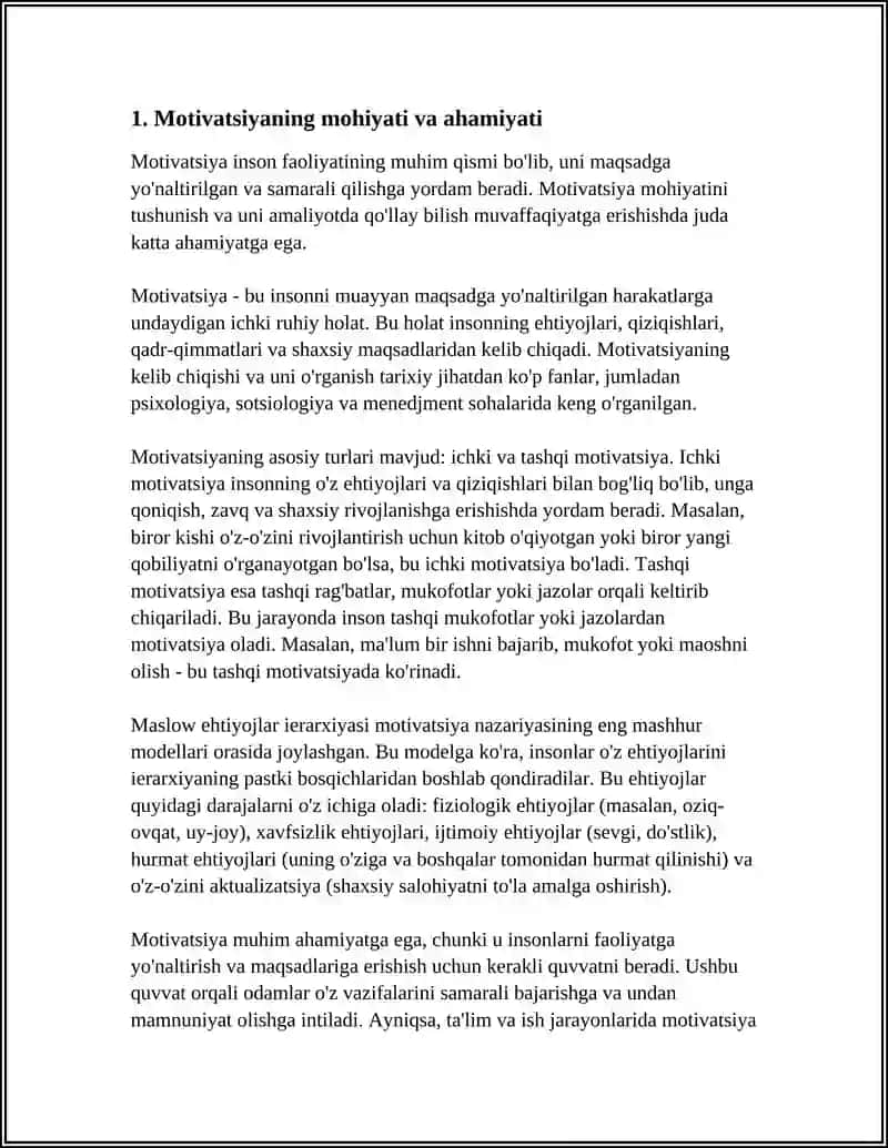 MOTIVATSIYA: MURAKKAB HAL QILISH ASOSI SIFATIDA 3