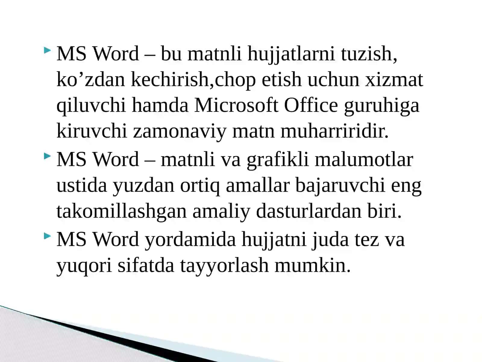 MS Word haqida 3