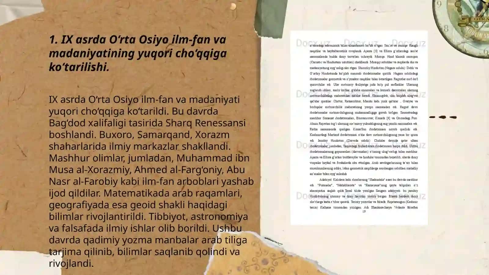 IX-XII asrlarda O'zbekiston hududida roʻy bergan madaniy uygʻonish (Rennesans) 3