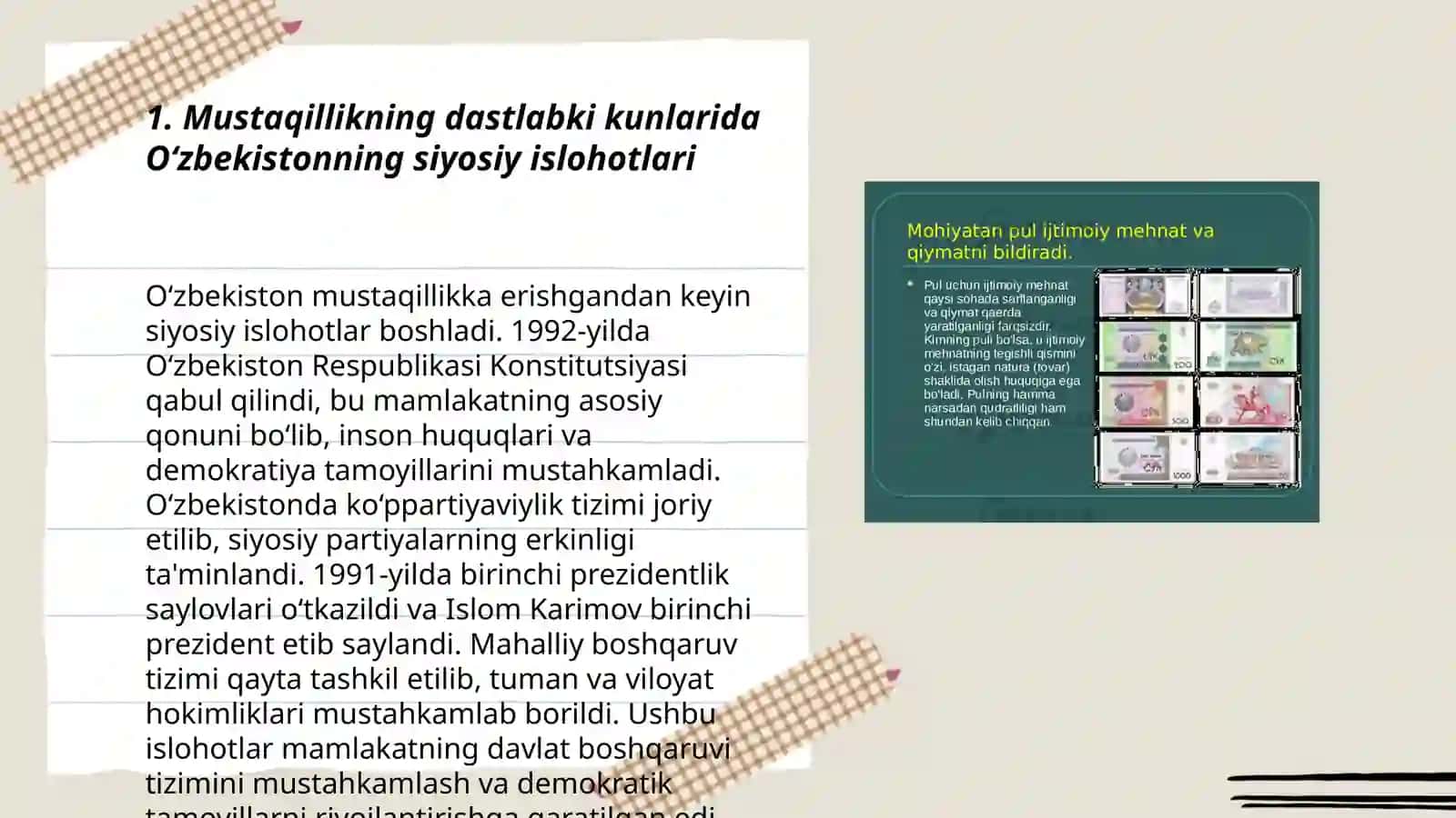 Mustaqil O‘zbekiston Respublikasida yillarning nomlanishi va amalga oshirilgan islohotlar 3