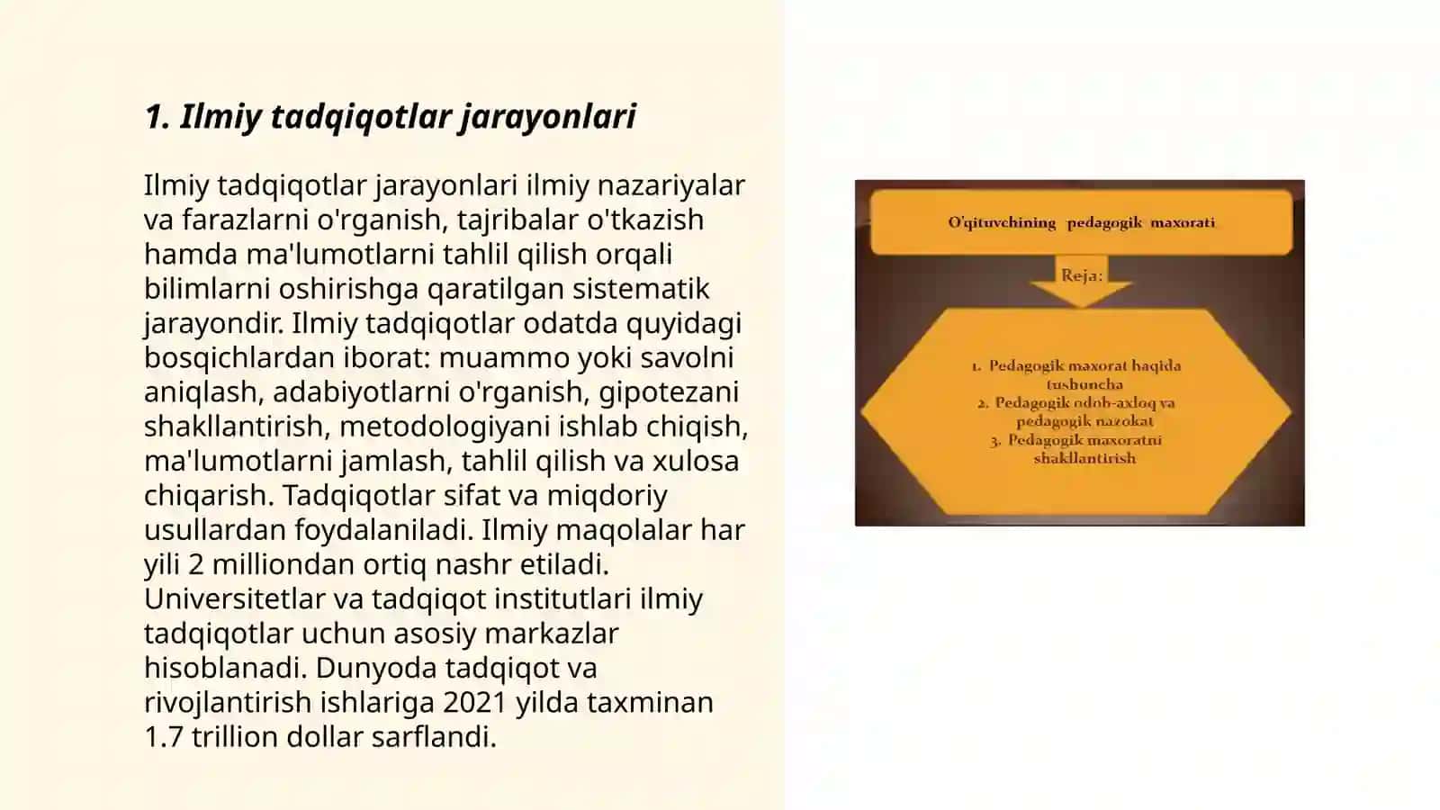 Ilmiy tadqiqot namoyon boʻlishining asosiy jihatlari, erkinlik, yozma matin 3
