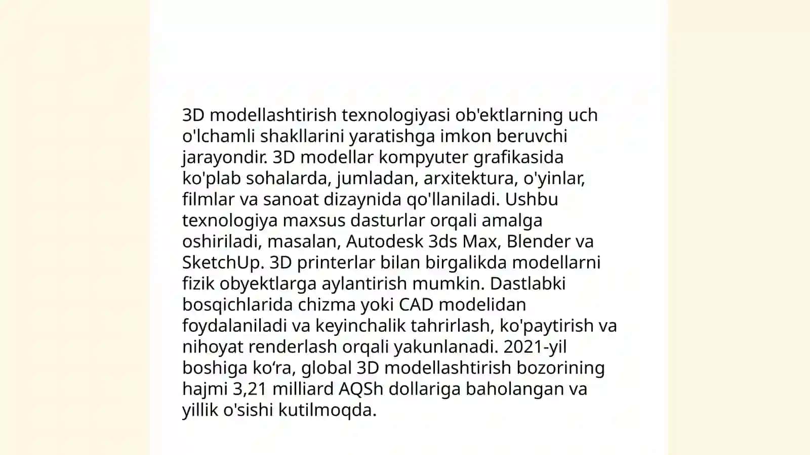 Kartalarni jihozlashda kompyuter grafikasi 3