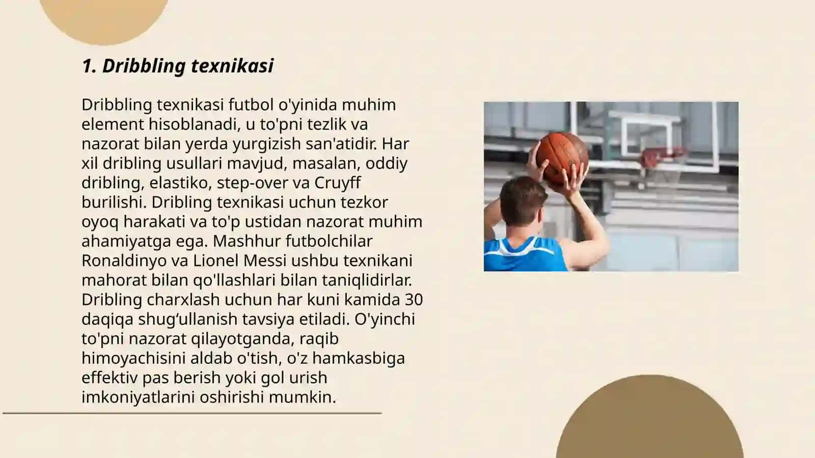 Dribbling texnikasi 3