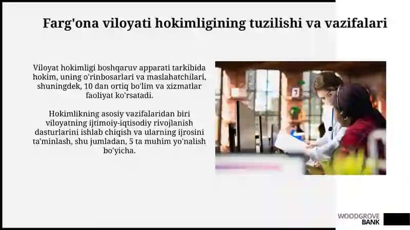 Farg'ona viloyati hokimligida bajariladigan ishlar 3