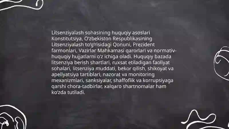 Litsenziyalash sohasidagi davlat siyosati 3