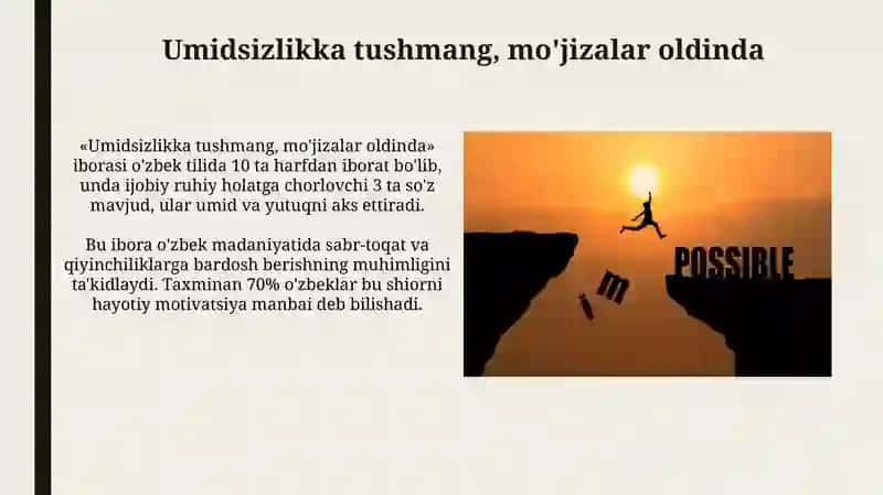 Umidsizlikka tushmang, mo'jizalar oldinda 3