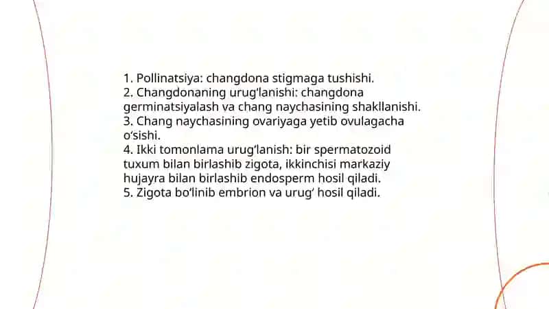 Oʻsimliklarda Zigota va embrion hosil boʻlishi 3