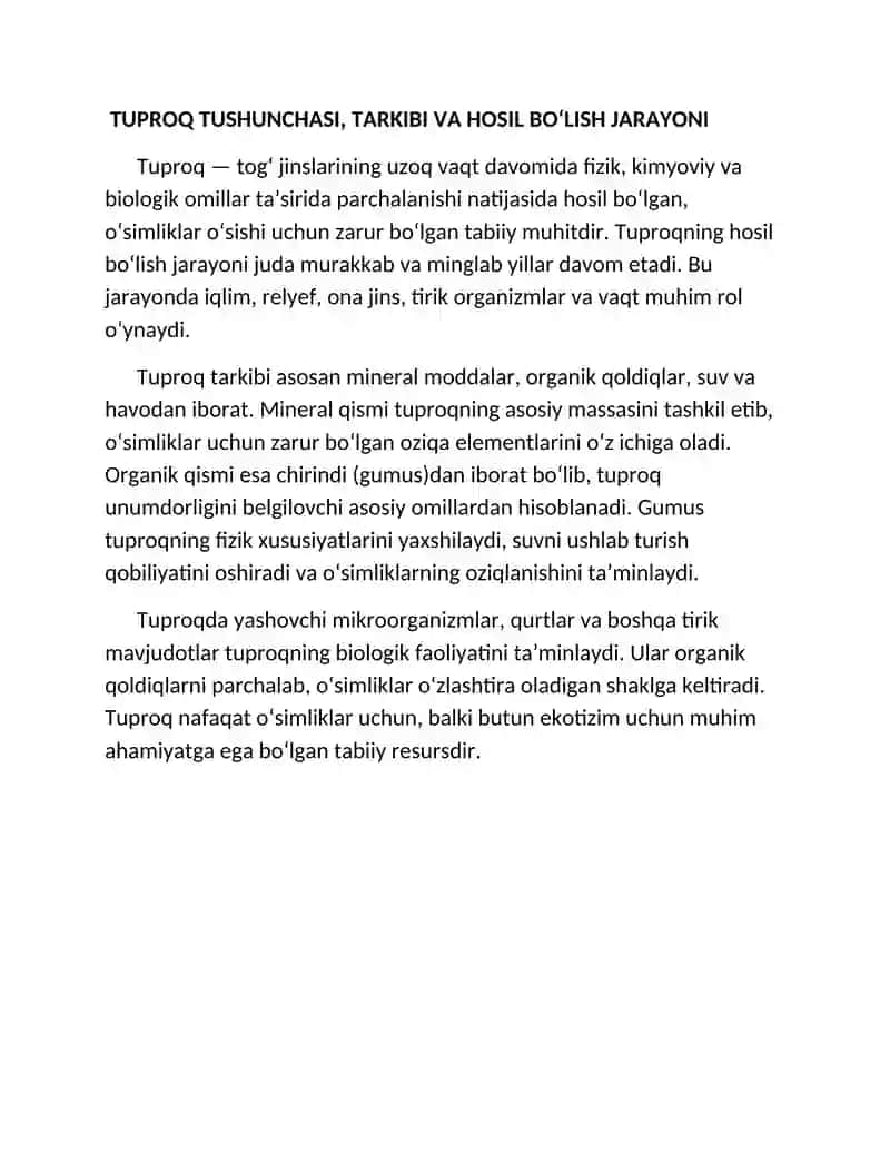 TUPROQ VA UNING MUHOFAZASI 3