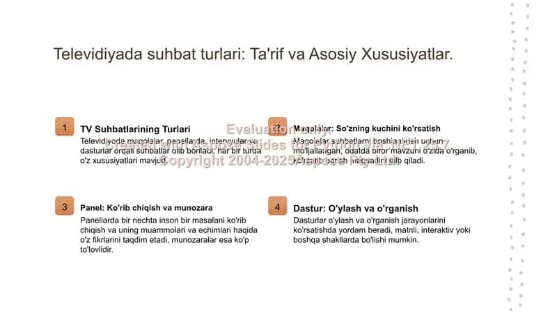 Televizion suhbat va uning turlari 3