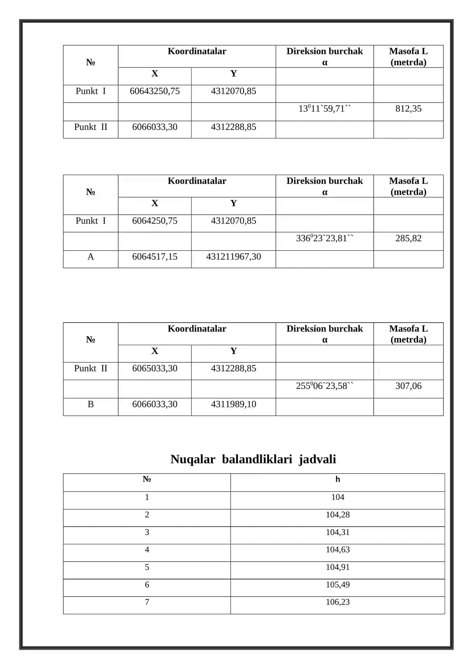 Geodezik qurilish to'ri loyihasini tuzish 3