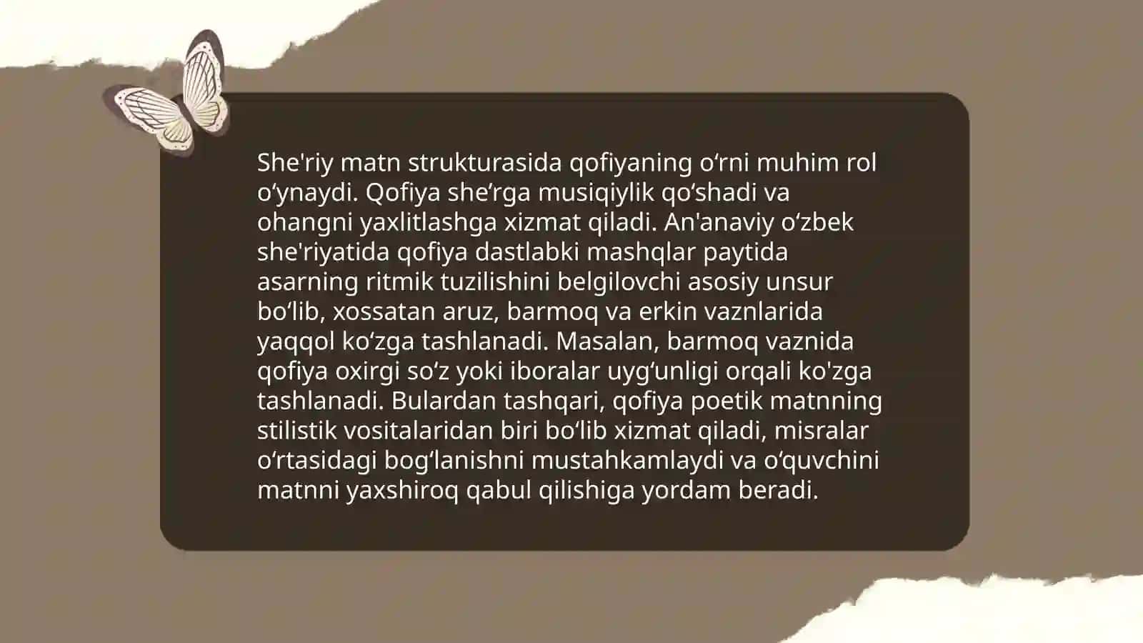 She'riy matnda qofiyaning vazifalari 3