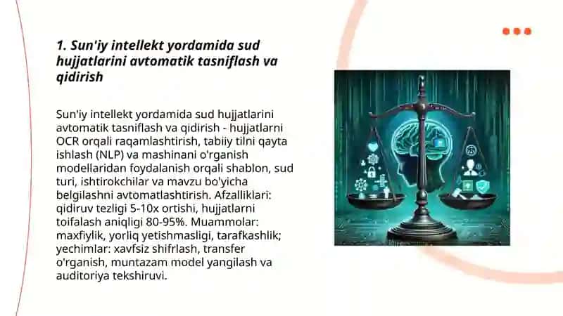 Sun'iy intellektning sud sohasida qoʻllanilishi 3