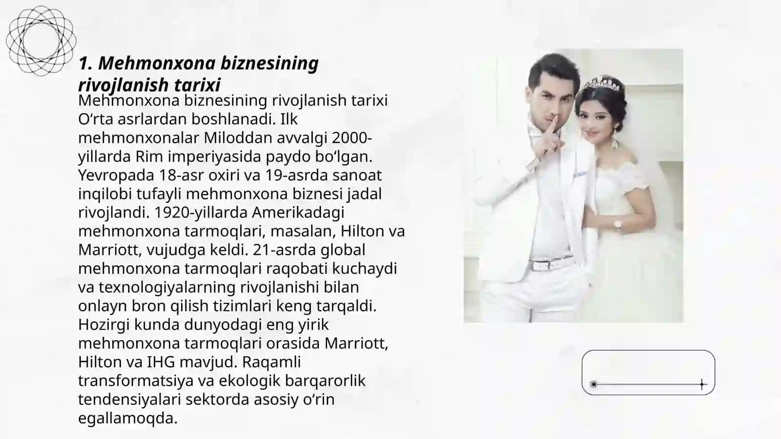 Mehmonxona xo'jaligini tashkil qilish va boshqarish 3