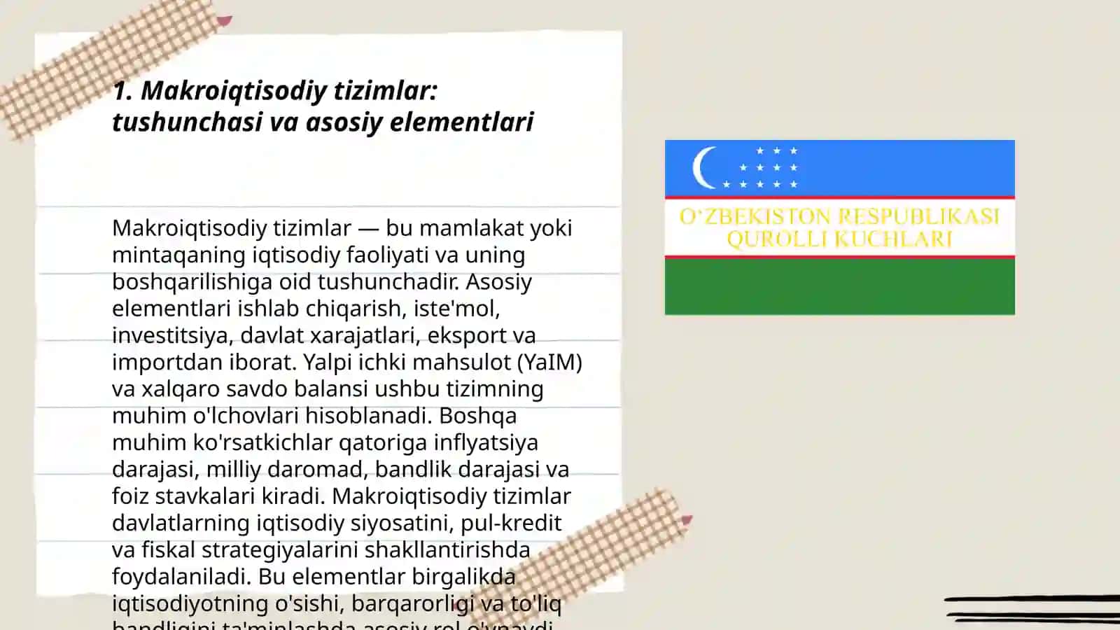 Makroiqtisodiy tizimlarning dinamik modellari 3