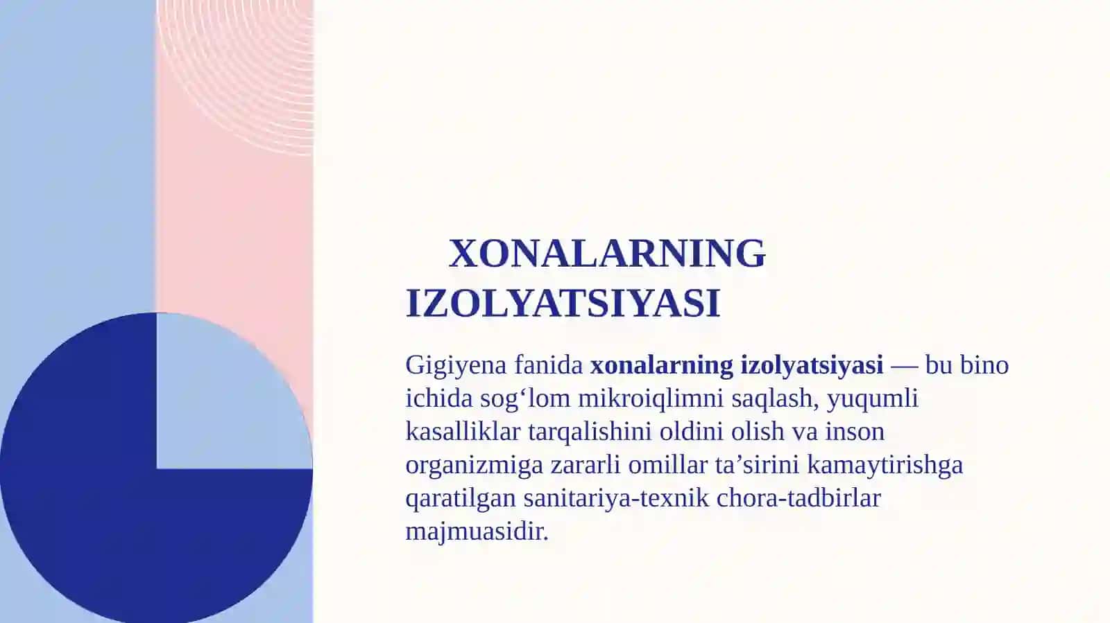 Xonalarning insolyatsiyasi haqida tushuncha, uning ahamiyati 3
