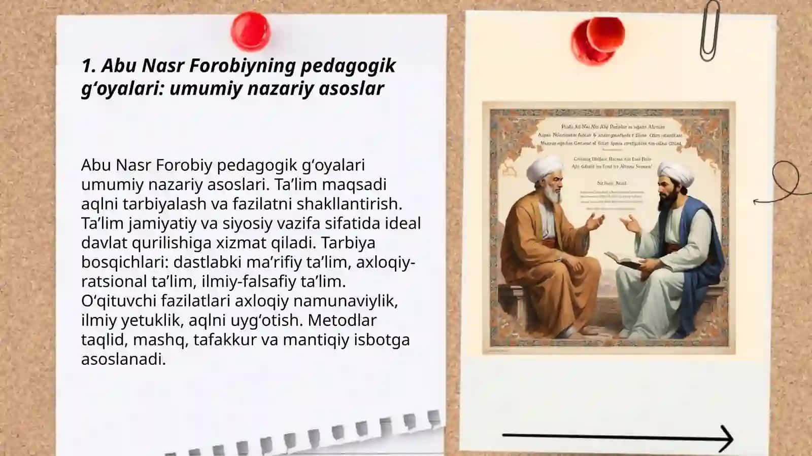 Abu Nasr Forobiyning pedagogik gʻoyalari Abu Ali Ibn Sinoning taʼlimiy ahloqiy qarashlari 3