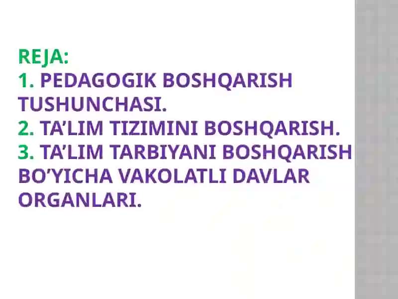 Ta’limtizimi boshqarish 3