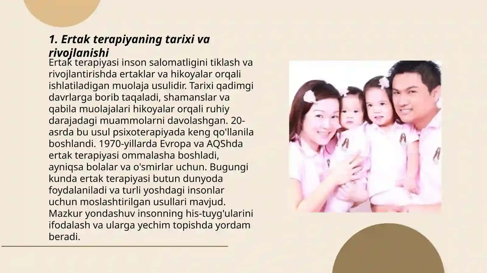 Ertak terapiya tarixi va rivojlanishi 3