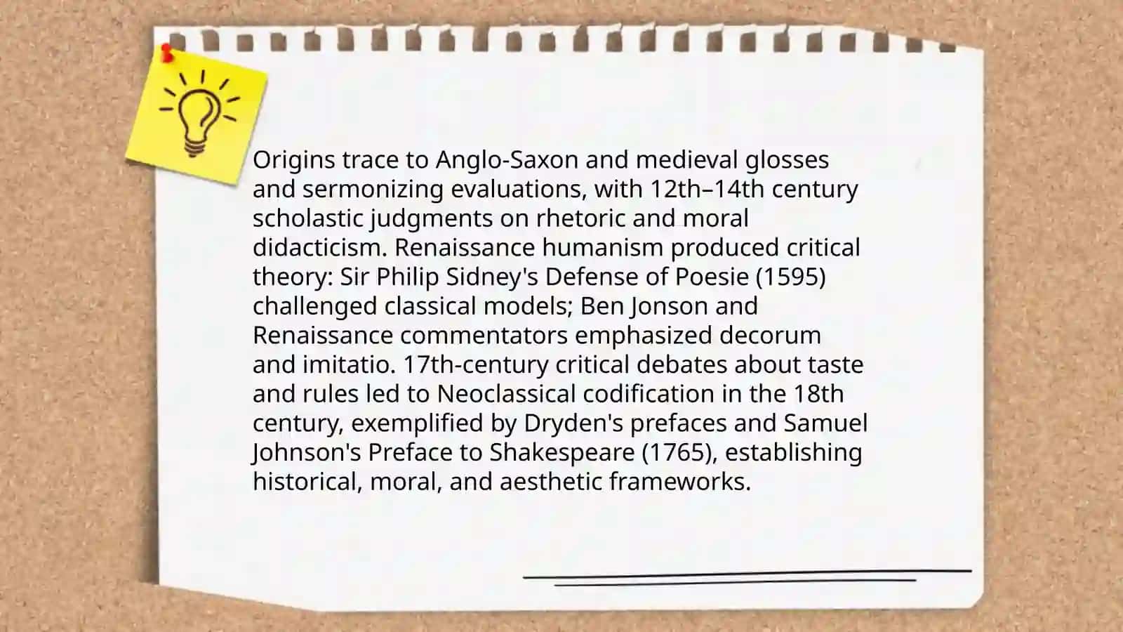 Development of Literary and Critical 3