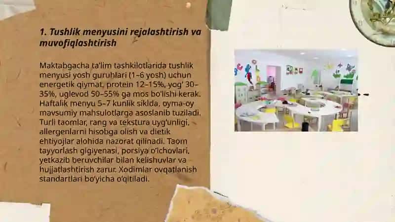 Tushlik menyusini rejalashtirish va muvofiqlashtirish 3