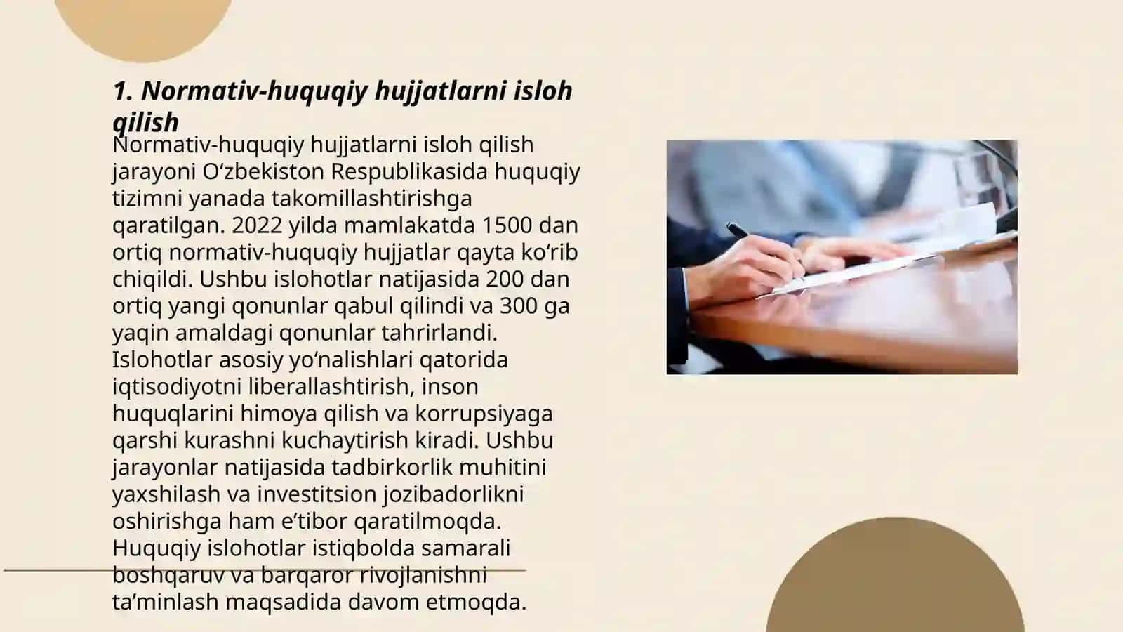 O'zbekiston Respublikasi hujjatchiligining takomillashuvi 3