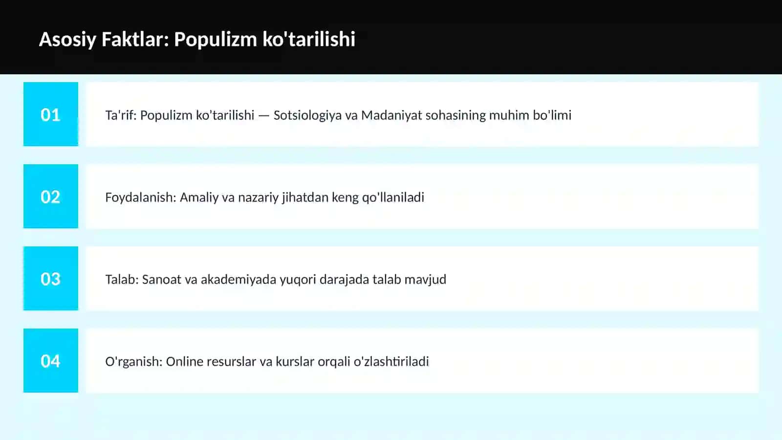 Populizm ko'tarilishi 3