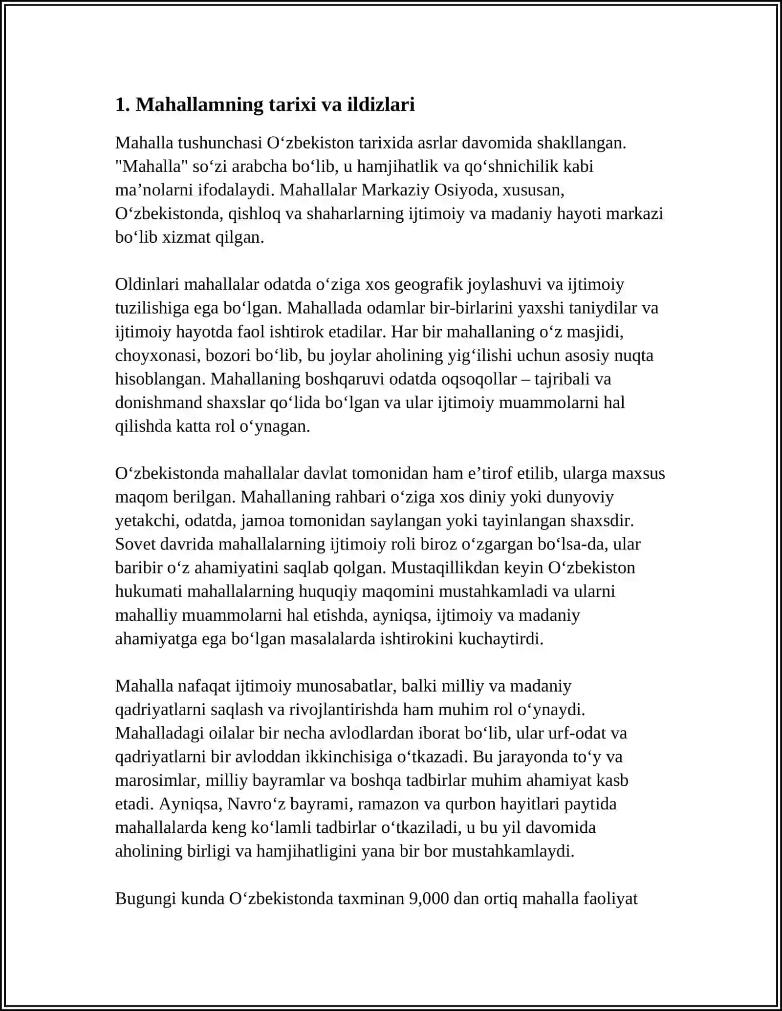 MENING MAHALLAM – MENING FAXRIM 3