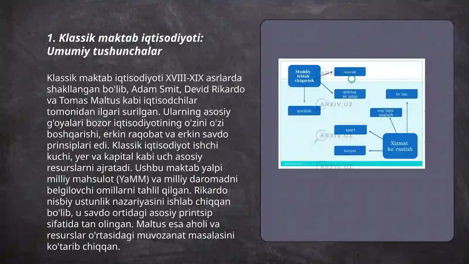 Klassik maktab iqtisodiyoti: Umumiy tushunchalar 3