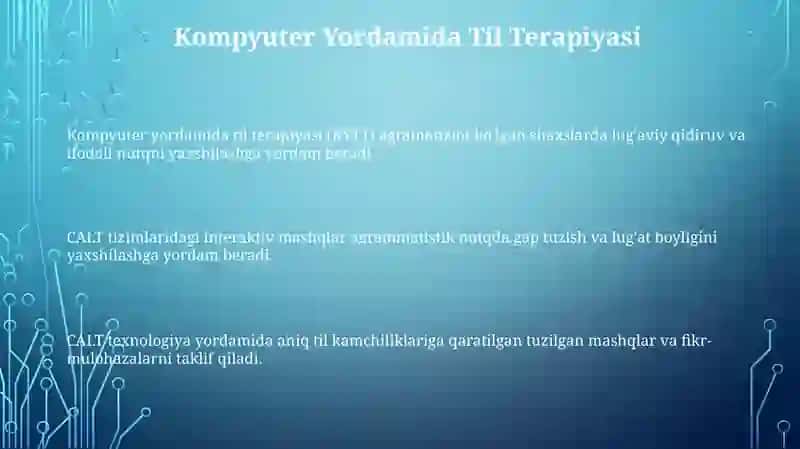 Kompyuter yordamida til terapiyasi (KYTT) 3