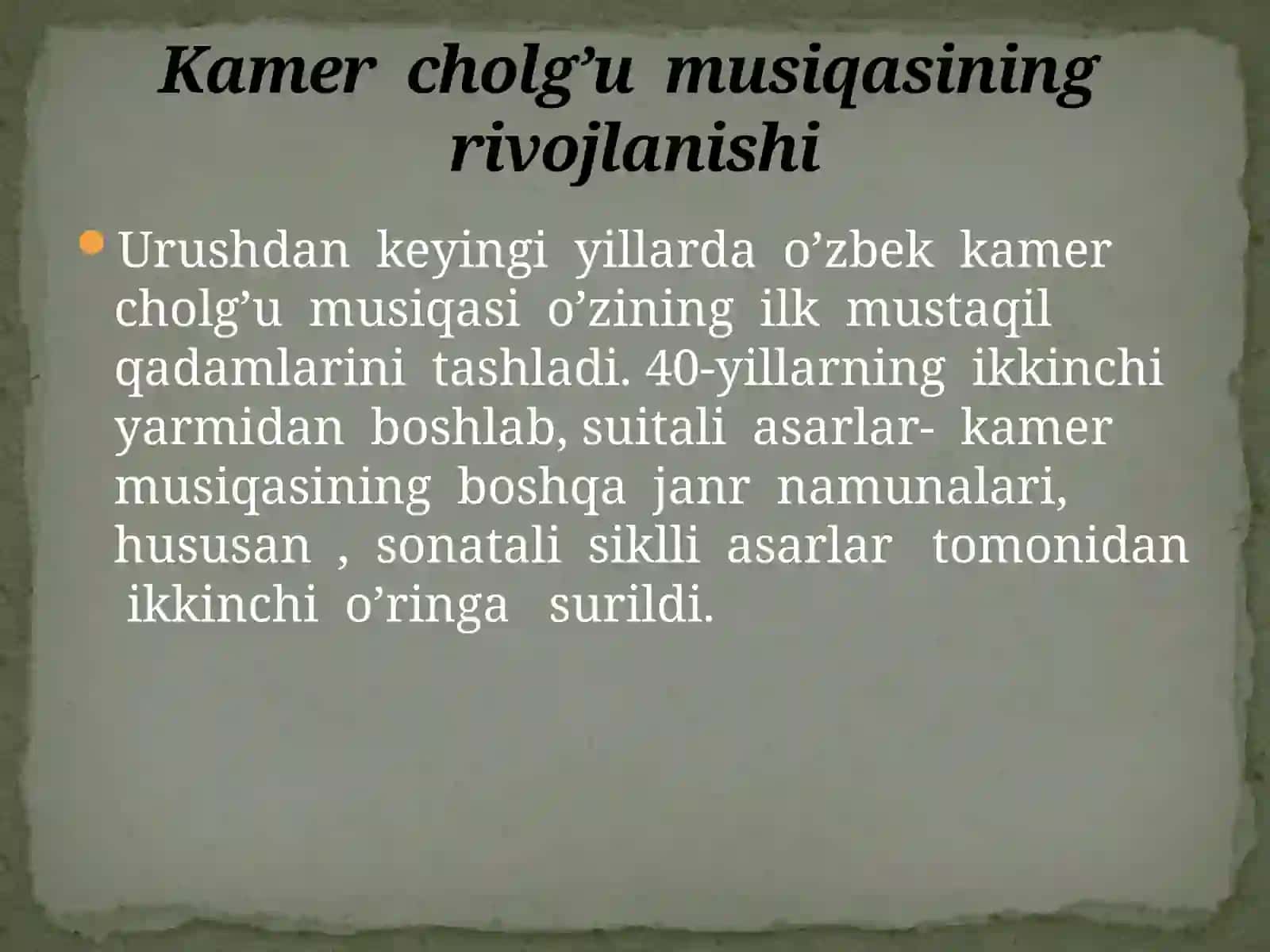O’zbek kompozitorlari ijodida simfonik musiqa 3