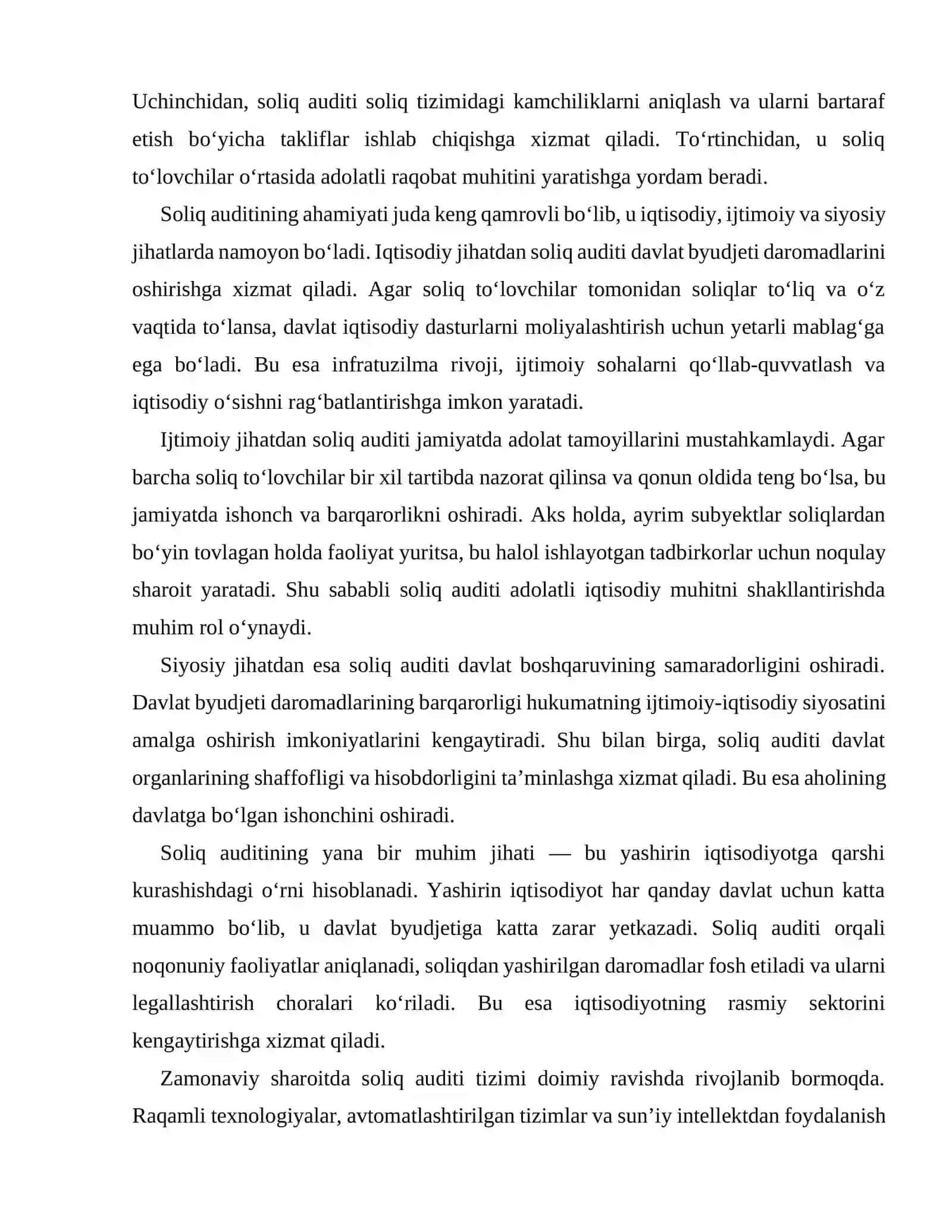Soliq auditi tizimini takomillashtirish yo‘llari 3