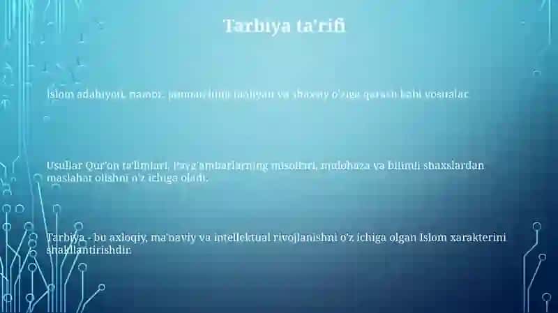 Tarbiya fanini oʻqitish metod va vositalari 3