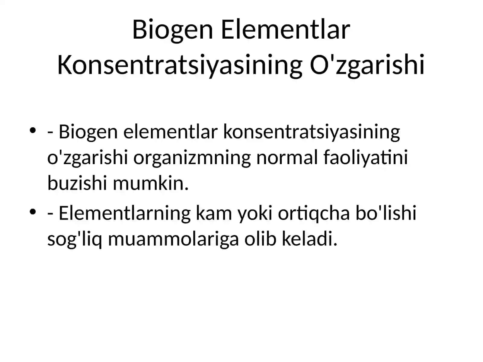 Biogen Elementlar Konsentratsiyasining O'zgarishi bilan Bog'liq Endemik va Kasb Kasalliklari 3