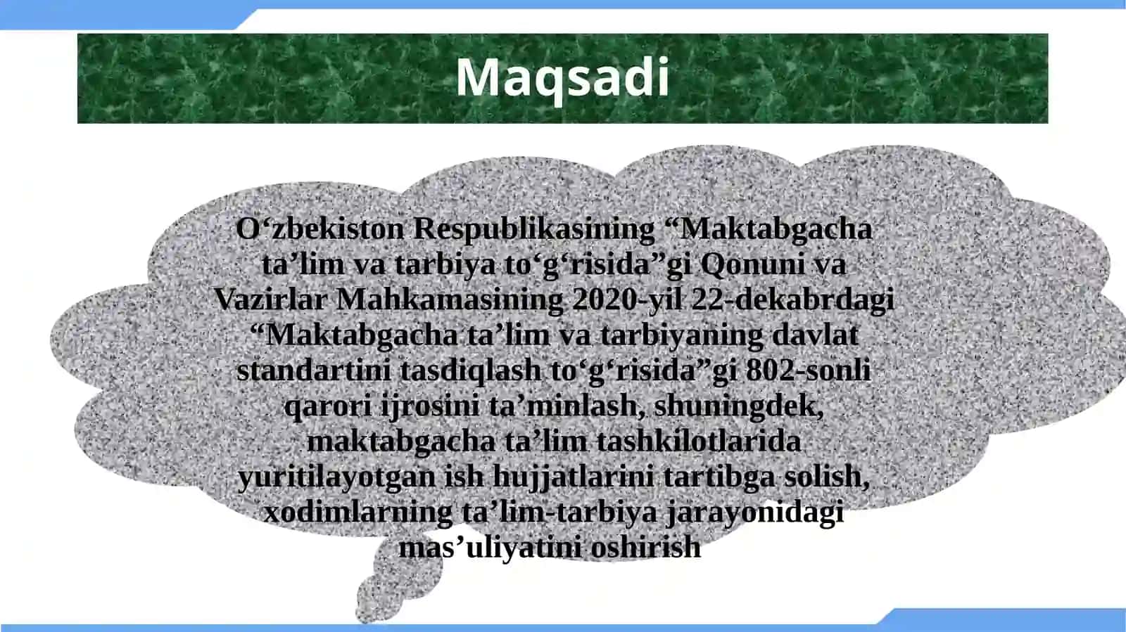 Davlat maktabgachataʼlim tashkilotlarining pedagoglarining ish hujjatlari toʻgʻrisida 155-son buyruq 3