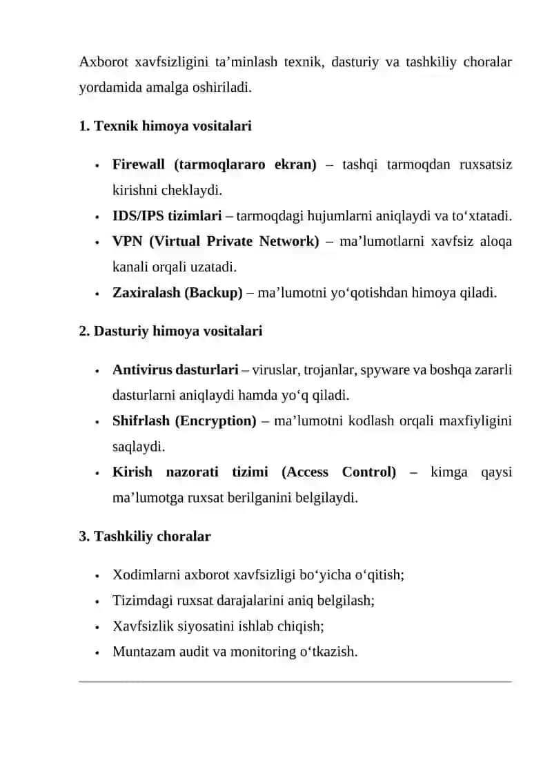 Axborot xavfsizligi va antivirus dasturlari 3