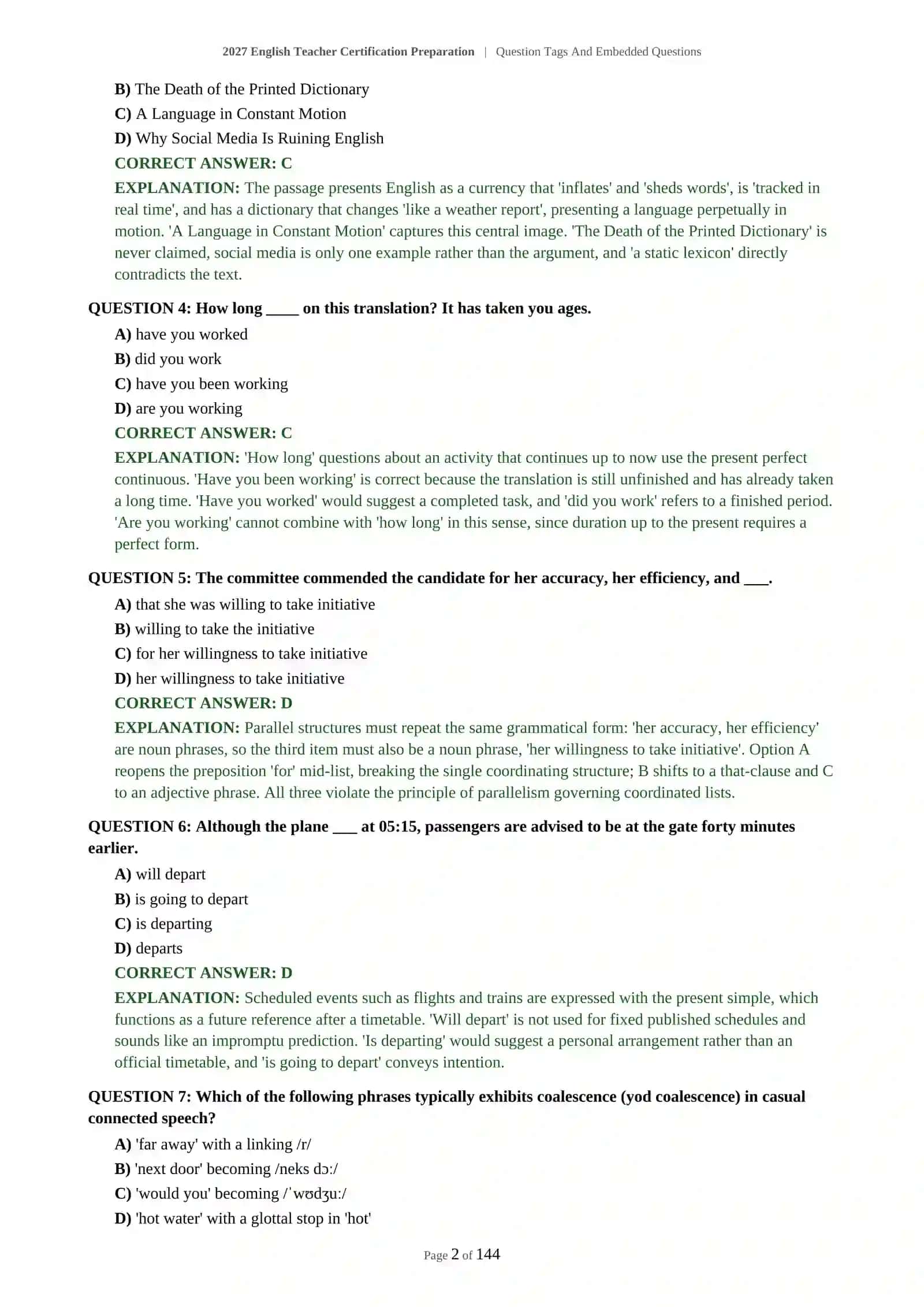 Question Tags And Embedded Questions 3