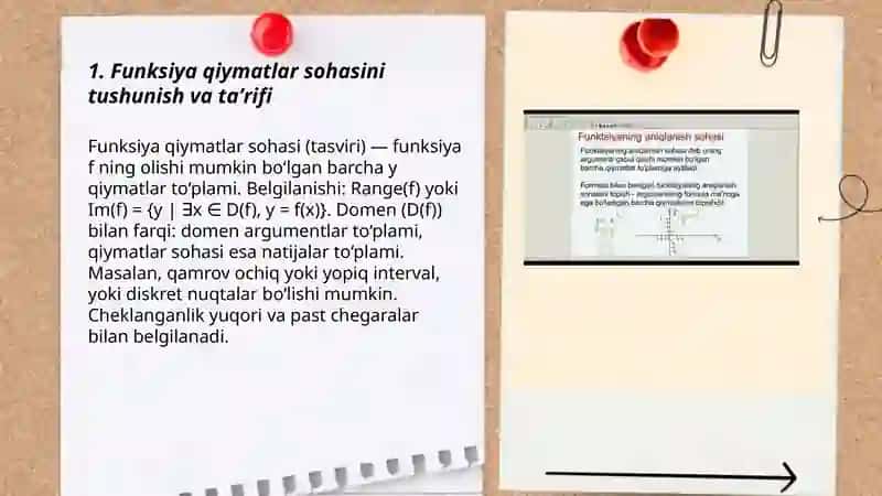 Funksiya qiymatlar sohasini topish 3