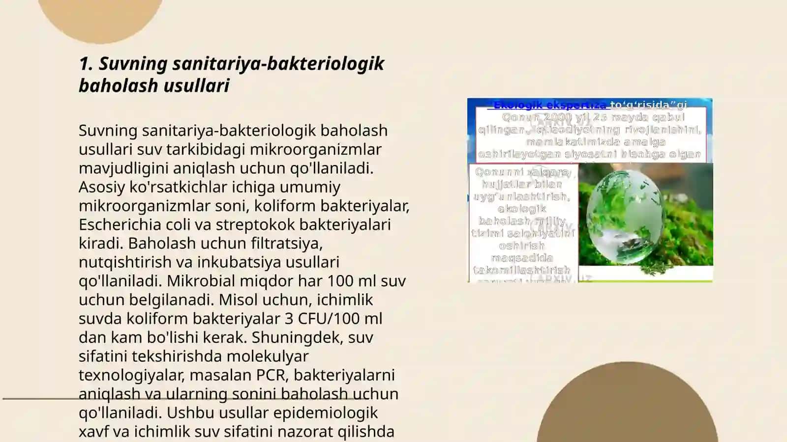 Atrof-muhit obektlarini sanitariya bakteriologiya jihatdan baholash 3
