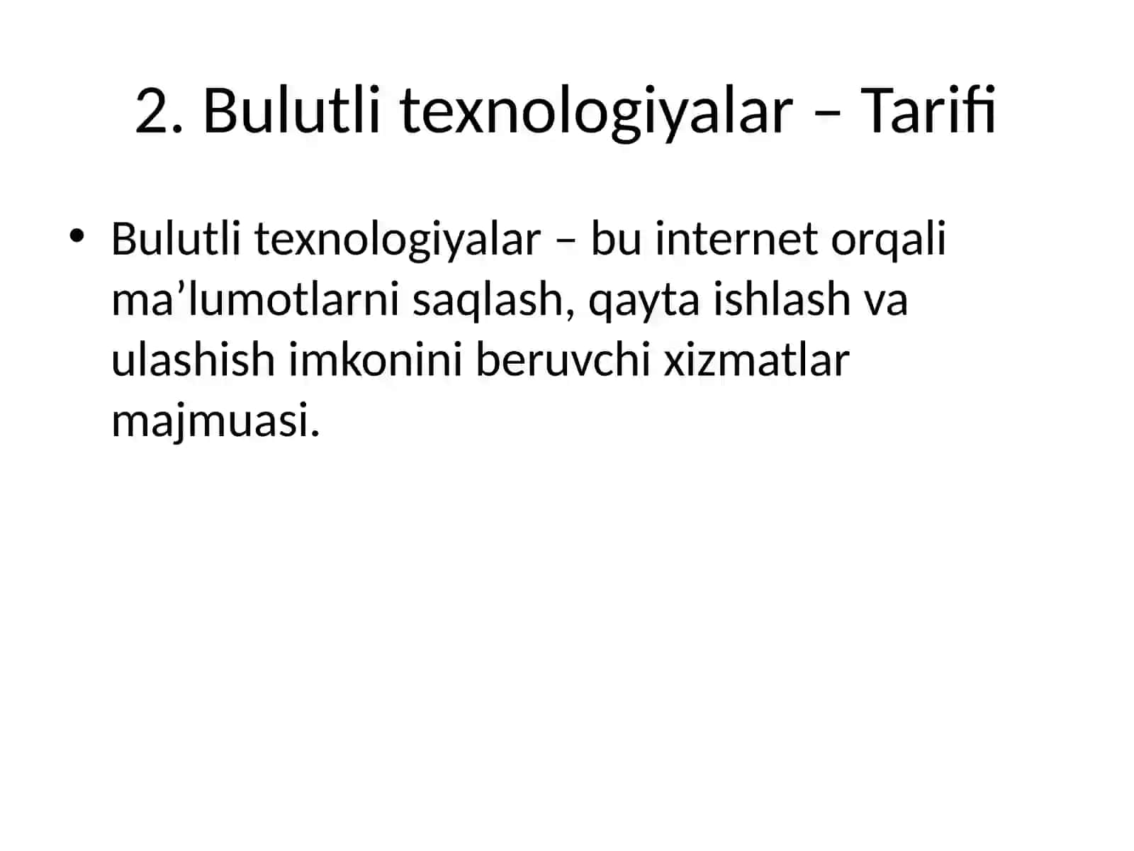 BULUTLI TEXNOLOGIYALAR VA MOLIYAVIY TEXNOLOGIYALAR 3