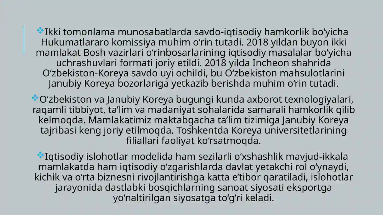 o‘zbekistonvakoreyakimyotexnologiyasisohadagiyutuqlarvakamchiliklaroxshashvafarqlitomonlari 3