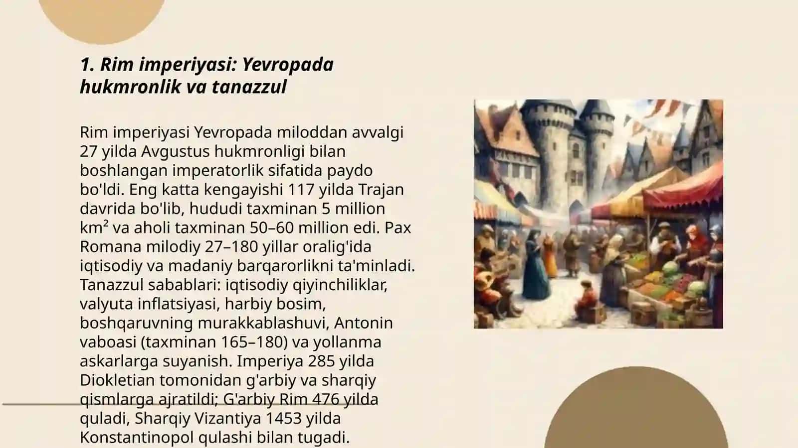 Yevropa, Osiyo, Amerika yoki Afrika qit'asida hukumronlik, davlat taraqqiyoti va tanazzuli 3
