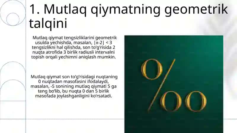 Haqiqiy sonning absolyut qiymati va uning xossalari 3