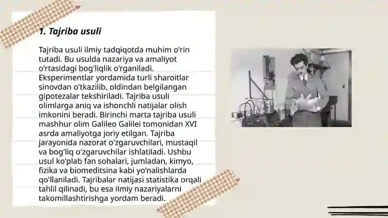 Ilmiy tadqiqot turlarini olib borishning asosiy usullari 3