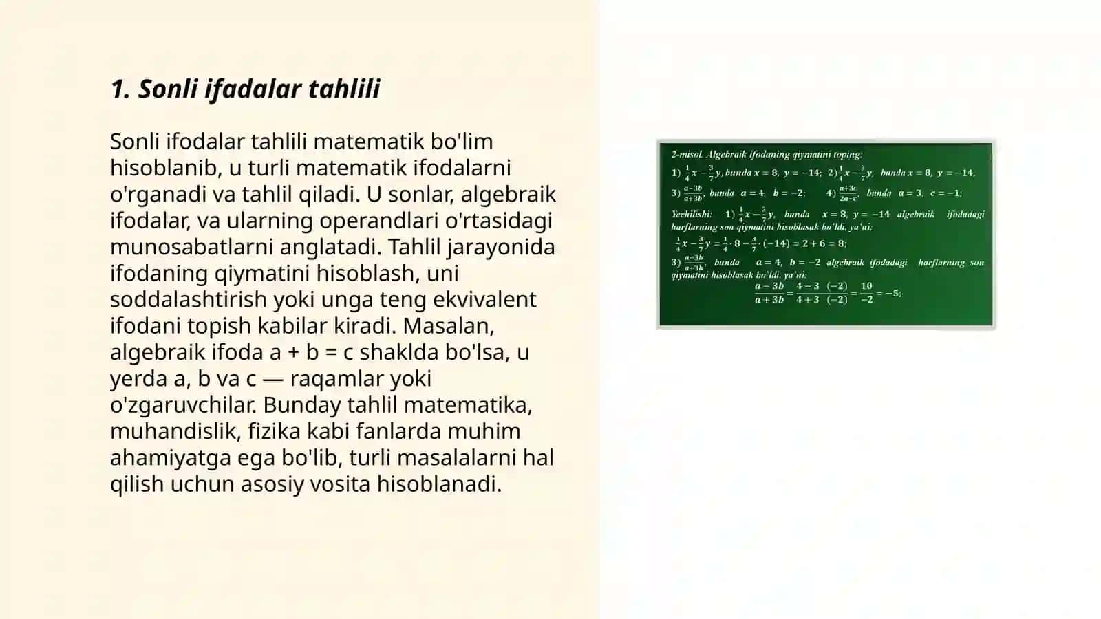 Sonli va harfli ifodalar. Tenglamalar 3