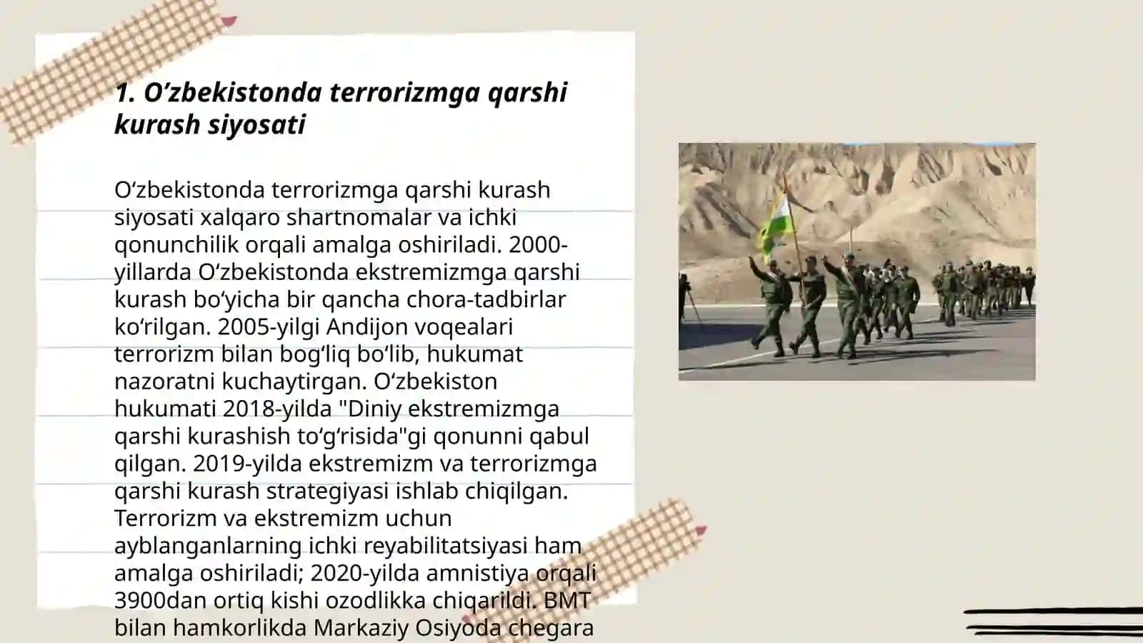 O’zbekistonning terrorizmga qarshi kurash tajribasi 3