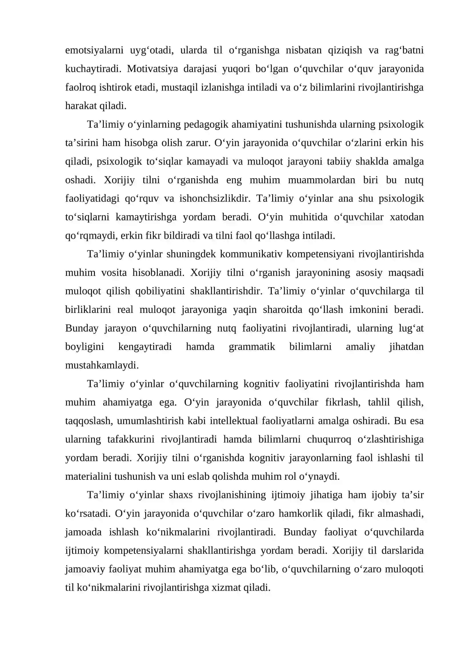 XORIJIY TILLARNI TA’LIMIY O’YINLAR YORDAMIDA O’QITISH METODIKASI 3