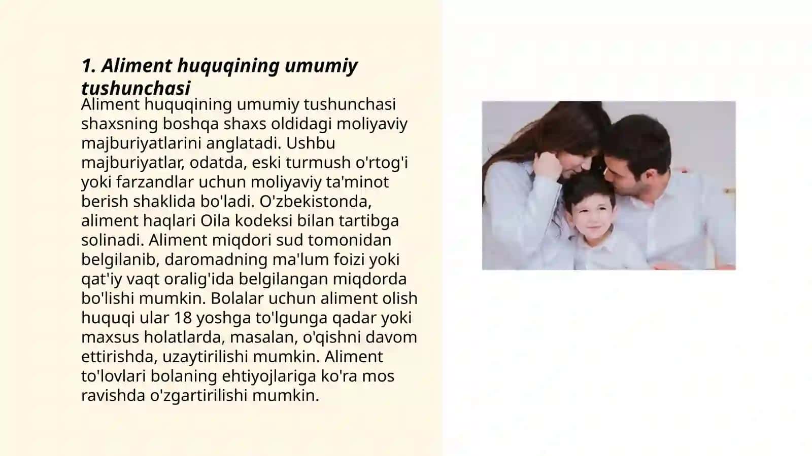 Aliment huquqi va majburiyatlari 3