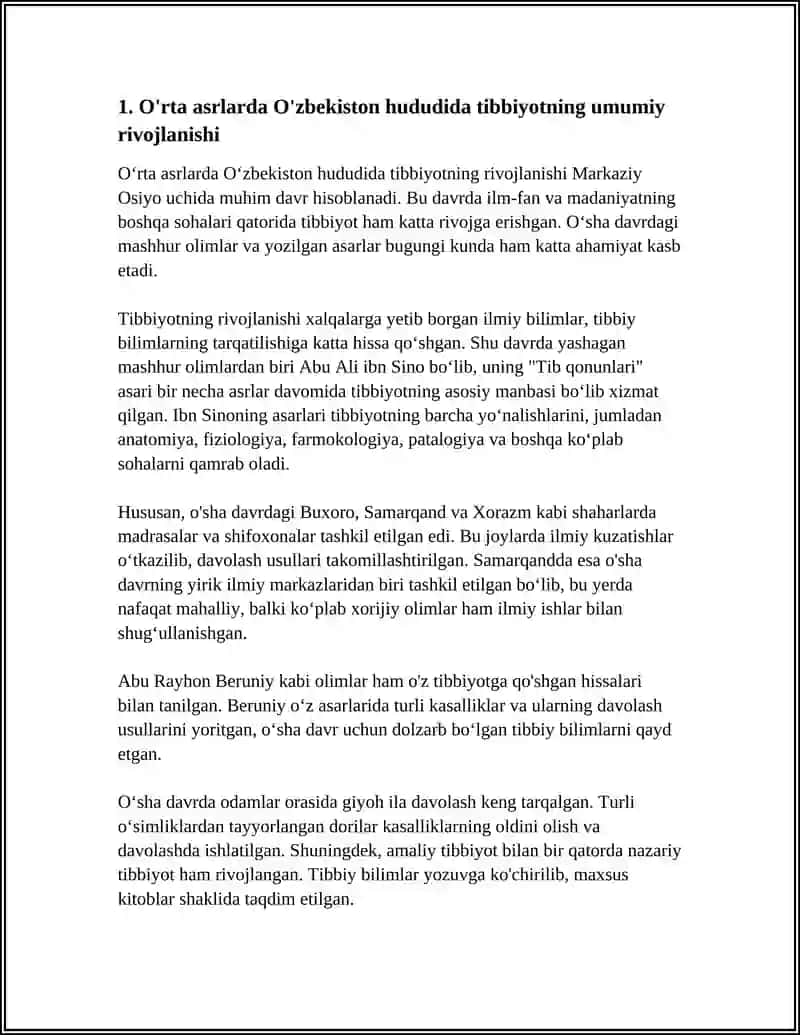 O'rta Asrlarda Tibbiyotning Rivojlanishi 3